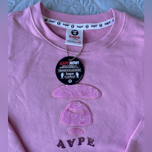 NEW Aape by Bathing Ape Sweatshirt Size XS - Picture 4 of 5